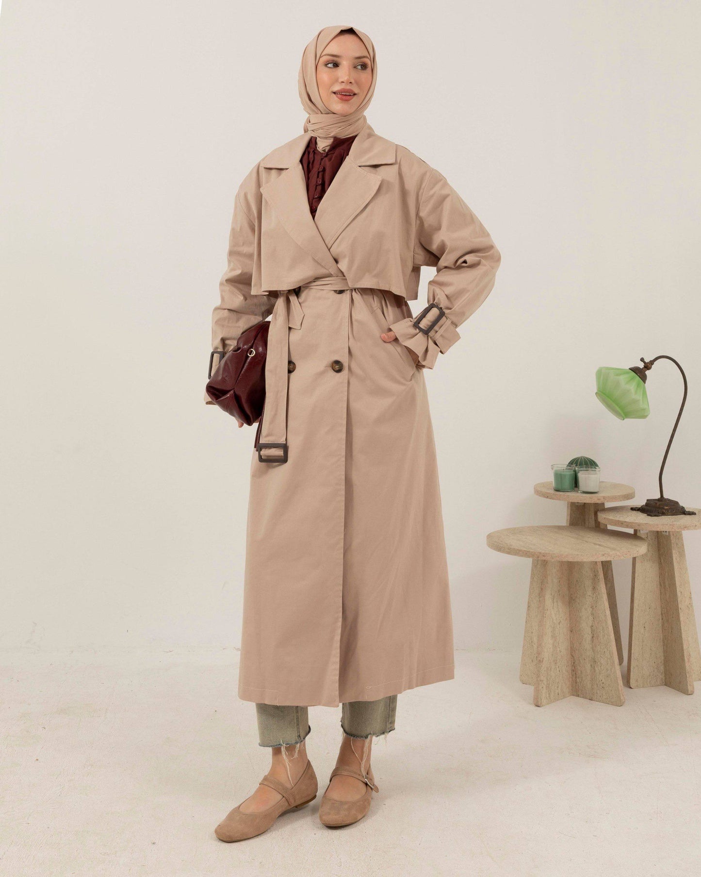 Classic Camel Belted Coat