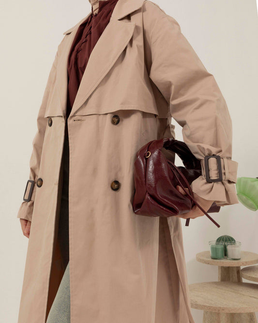 Classic Camel Belted Coat