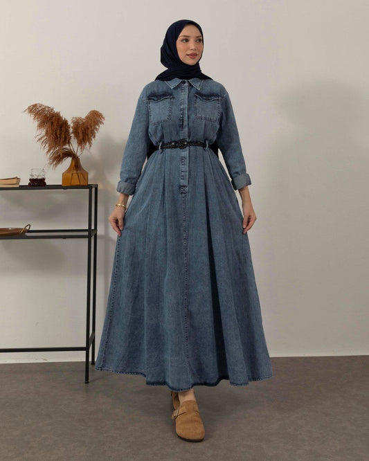 Denim Grace Maxi Dress